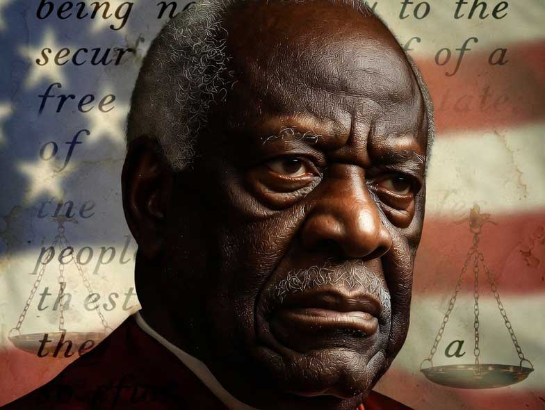Justice Thomas Overlay of Constitution
