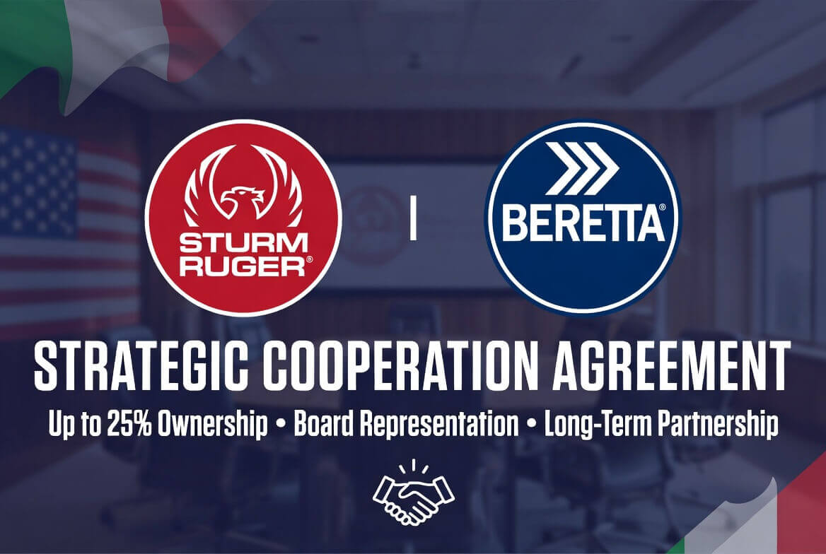 Sturm, Ruger & Co. Strikes Cooperation and Tender Offer Agreement with Beretta Holding, Allowing Up to 25% Ownership and Board Representation