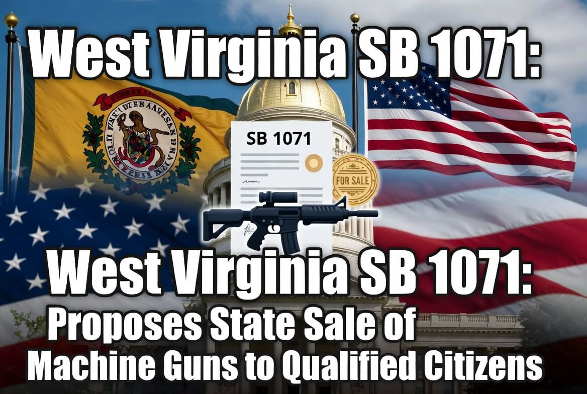 West Virginia SB 1071 Proposes State Sale of Machine Guns to Qualified Citizens